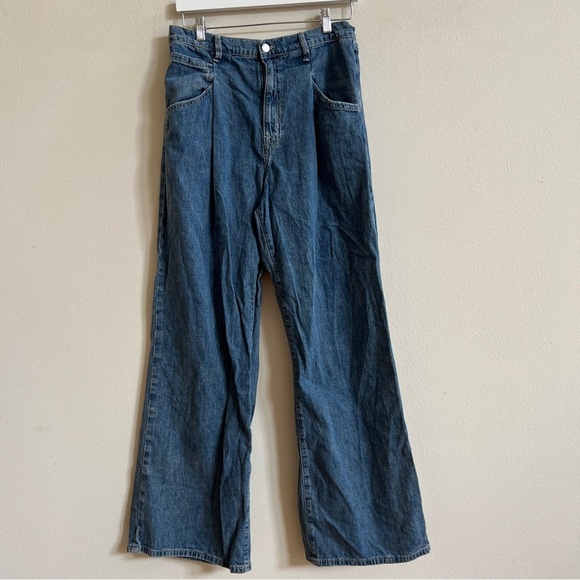 FREE PEOPLE Luca Super Slouch Jean in Alabaster Blue 30 - Picture 4 of 7